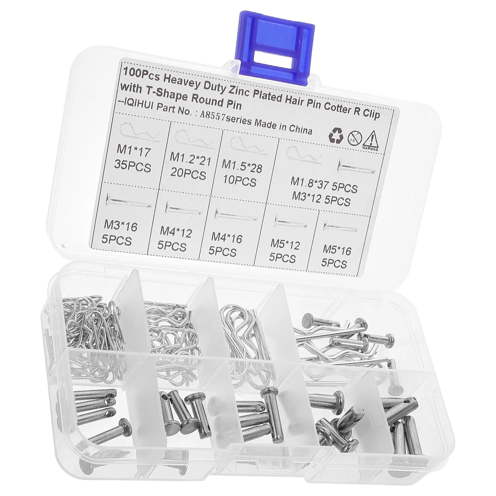 

Wave Pin Positioning Safety Pins Heavy Duty Coupling Trailer Hitch Clips Locking Pins Hardware Kit Assortment Marine