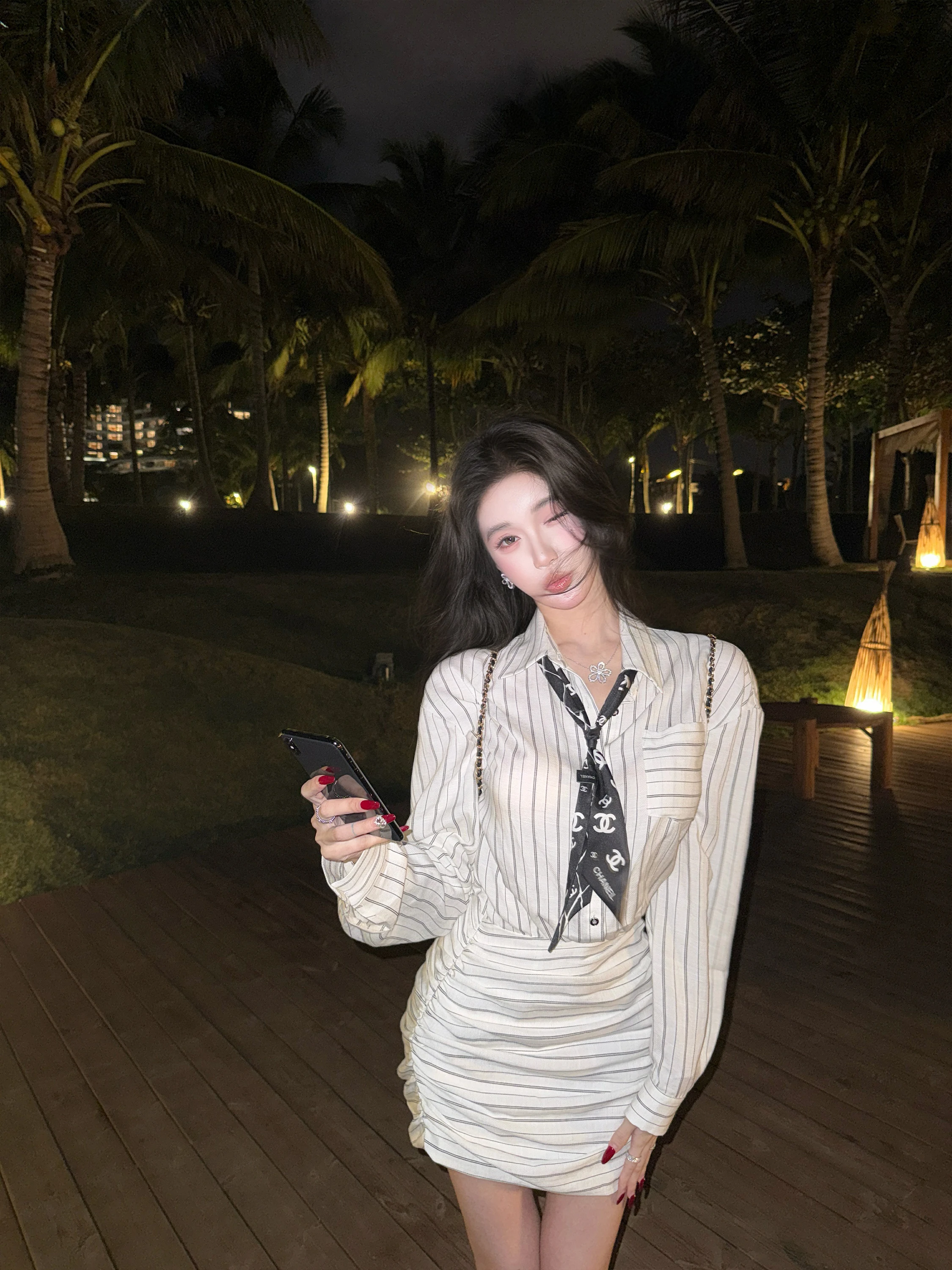 

Льняная юбка Barb Chill для женщин, весенняя, черно-белая в полоску, облегающая, с высокой талией, с воланами, для новогоднего образа, облегающий крой