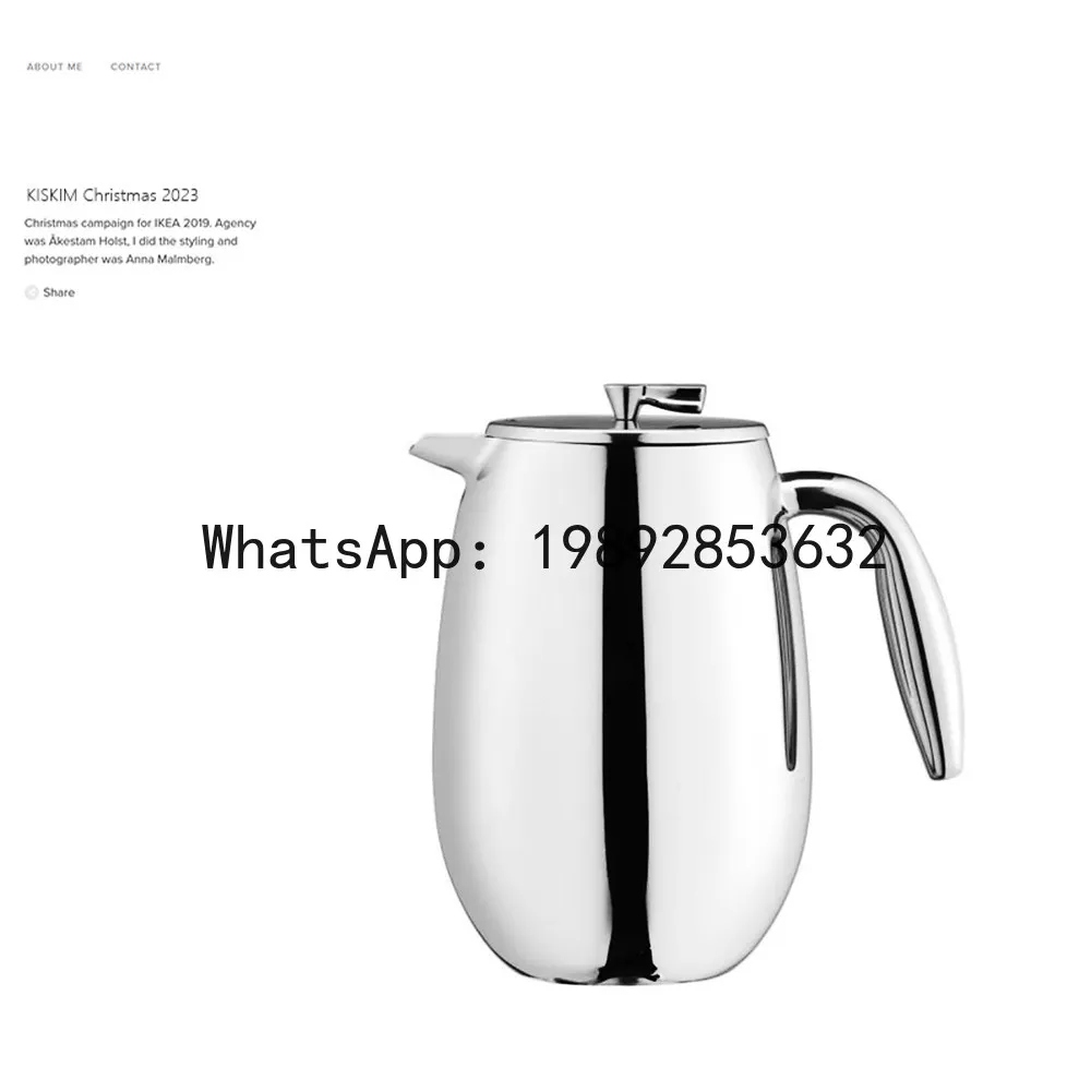 

Stainless steel french press - premium tea & coffee maker for home use - pour over coffee filter & press pot