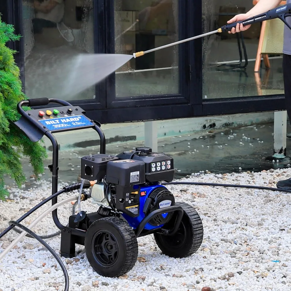 3500 PSI 2.5 GPM Gas Pressure Washer, 224cc 4-Cycle Engine, Heavy Duty Gas Power Washer