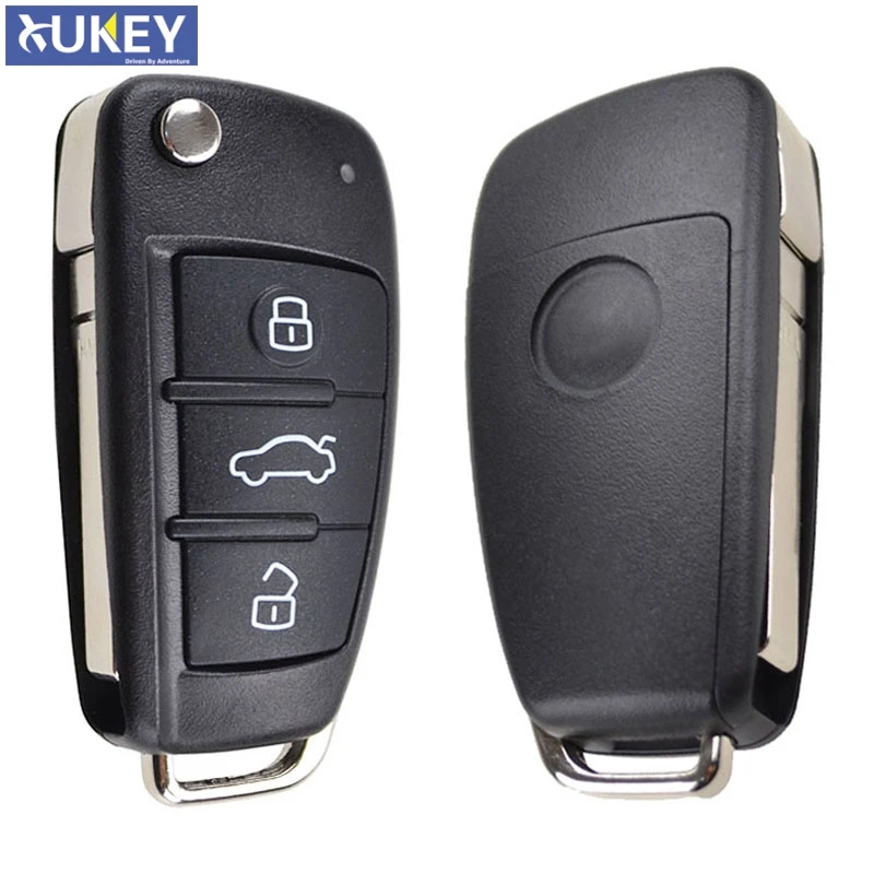 Car Case Folding Flip Remote Key Shell Case 3 Button Case For AUDI A2 A3 A4 A6 S6 A6L A8 TT with Blade