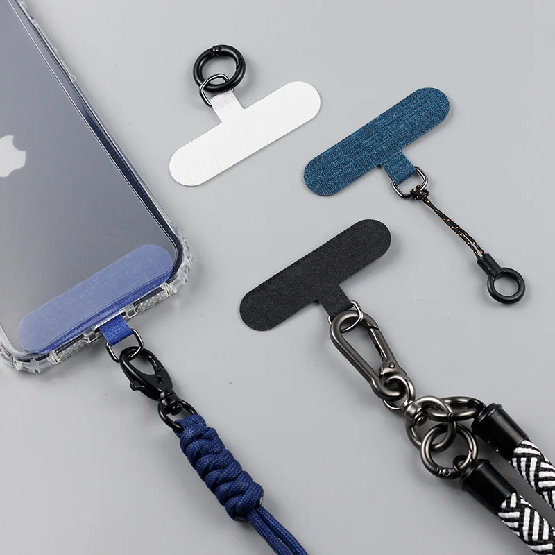 Patch klip smycz Tether Tab wieszak uchwyt na nadgarstek pasek na szyję uszczelka dla iPhone Samsung Xiaomi Huawei etui na telefon smycz łatka