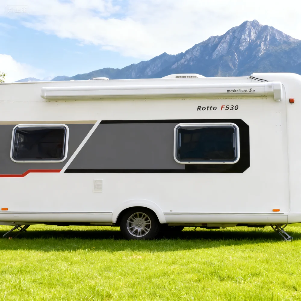 Electric Caravan Canopy 250x200cm, UV Protection Canopy, Aluminum Alloy Stand, For Camper Van Touring, Outside Accessories