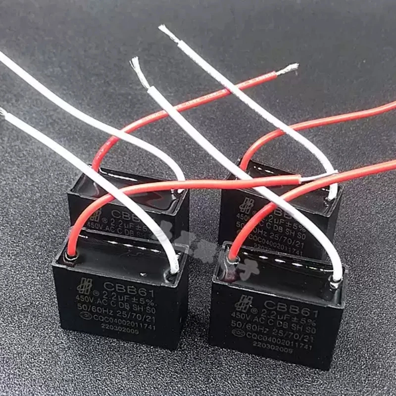 2.2UF 450VAC CBB61 fan starting capacitor 450VAC225 2U2 ceiling fan range hood capacitor