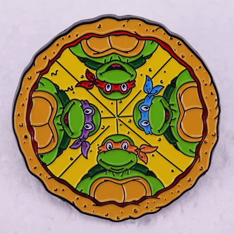 TMNT Ninja Turtles Cute Cartoon Enamel Pins Brooches Lapel Badges Animal Jewelry Gift for Kids Friends Clothes Backpack Decor