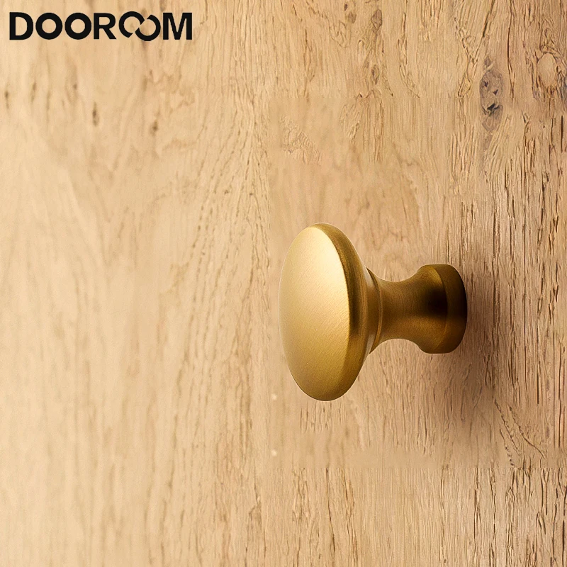 

DOOROOM Drawer Small Knobs Multiple Funiture Cabinet Handles Modern Simple Round Cupboard Door Knobs Golden Wardrobe Pulls