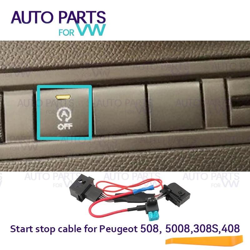 

For Citroen Peugeot 508 5008 308S 408 Automatic Stop Start Engine System Off Device Control Sensor Plug Stop Cancel Cable