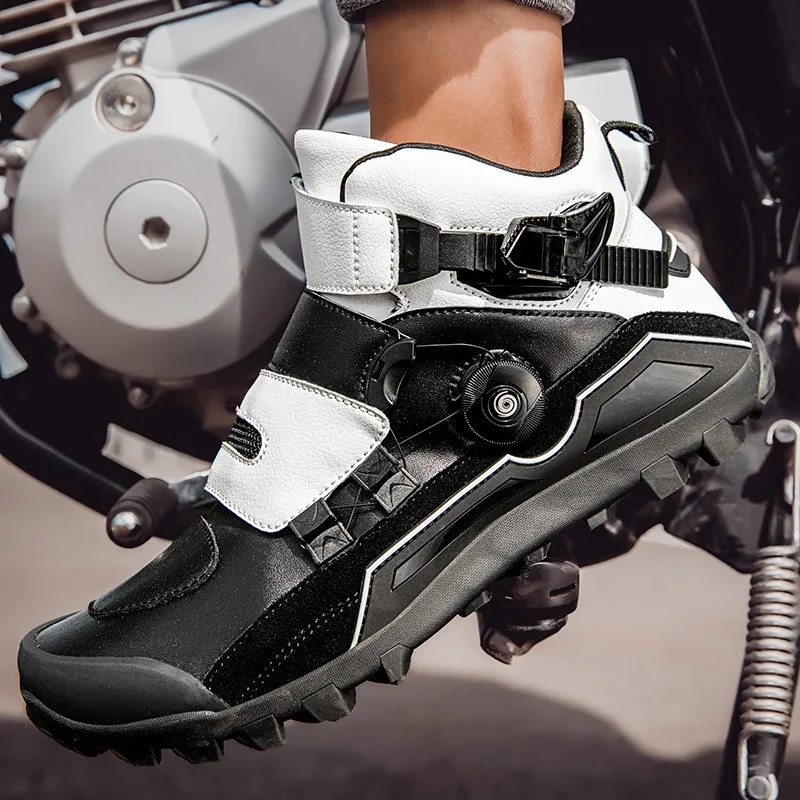 

Motorcycle Boots Men New Racing Collision Avoidance Short Boots Anti Fall Non-slip Racing Shoes