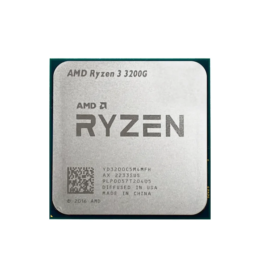 جديد AMD Ryzen 3 3200G 4-Core 4-Thread DDR4 12NM L3=4M 3.6 جيجا هرتز معالج 65 واط مقبس AM4 R3 3200G ولكن بدون مروحة