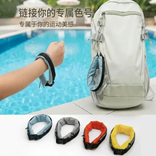 Outdoor sports waterproof bag, portable folding storage bucket handbag drifting bag beach foldable cycling storage bag view 2