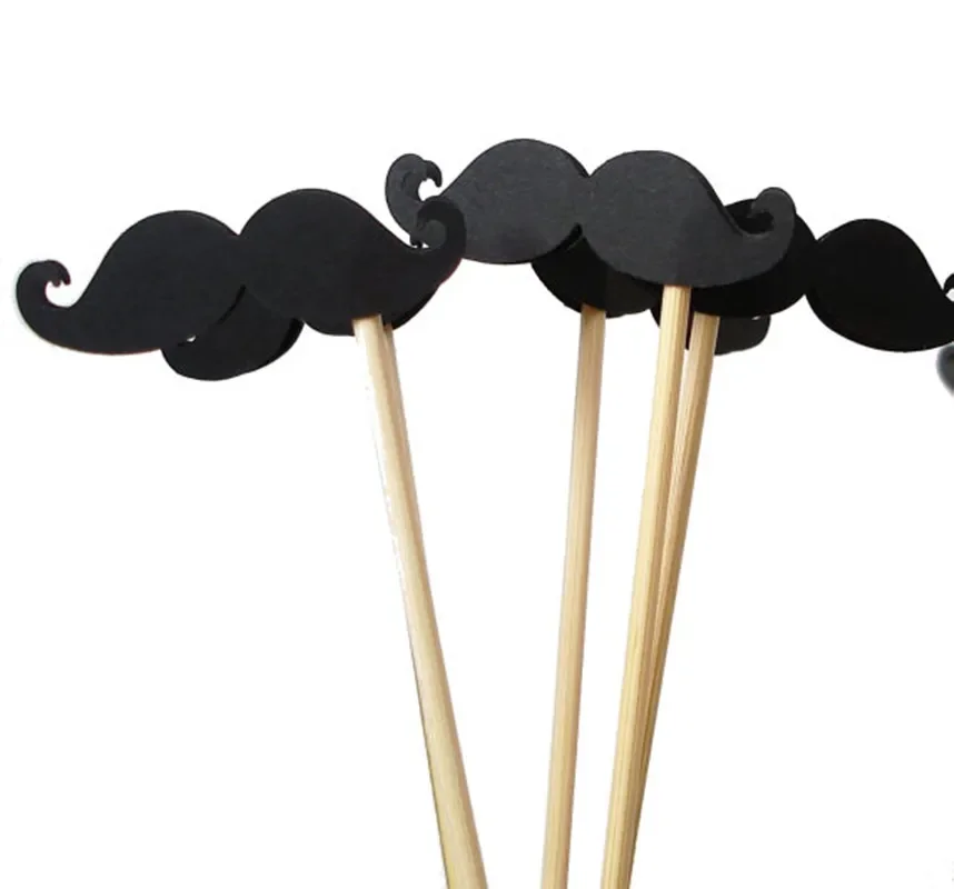 25pcs Black Mustache Photo Booth Props  Wedding Photo Props  Props on a Stick Mustache on a Stick