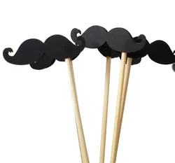 25pcs Black Mustache Photo Booth Props  Wedding Photo Props  Props on a Stick Mustache on a Stick