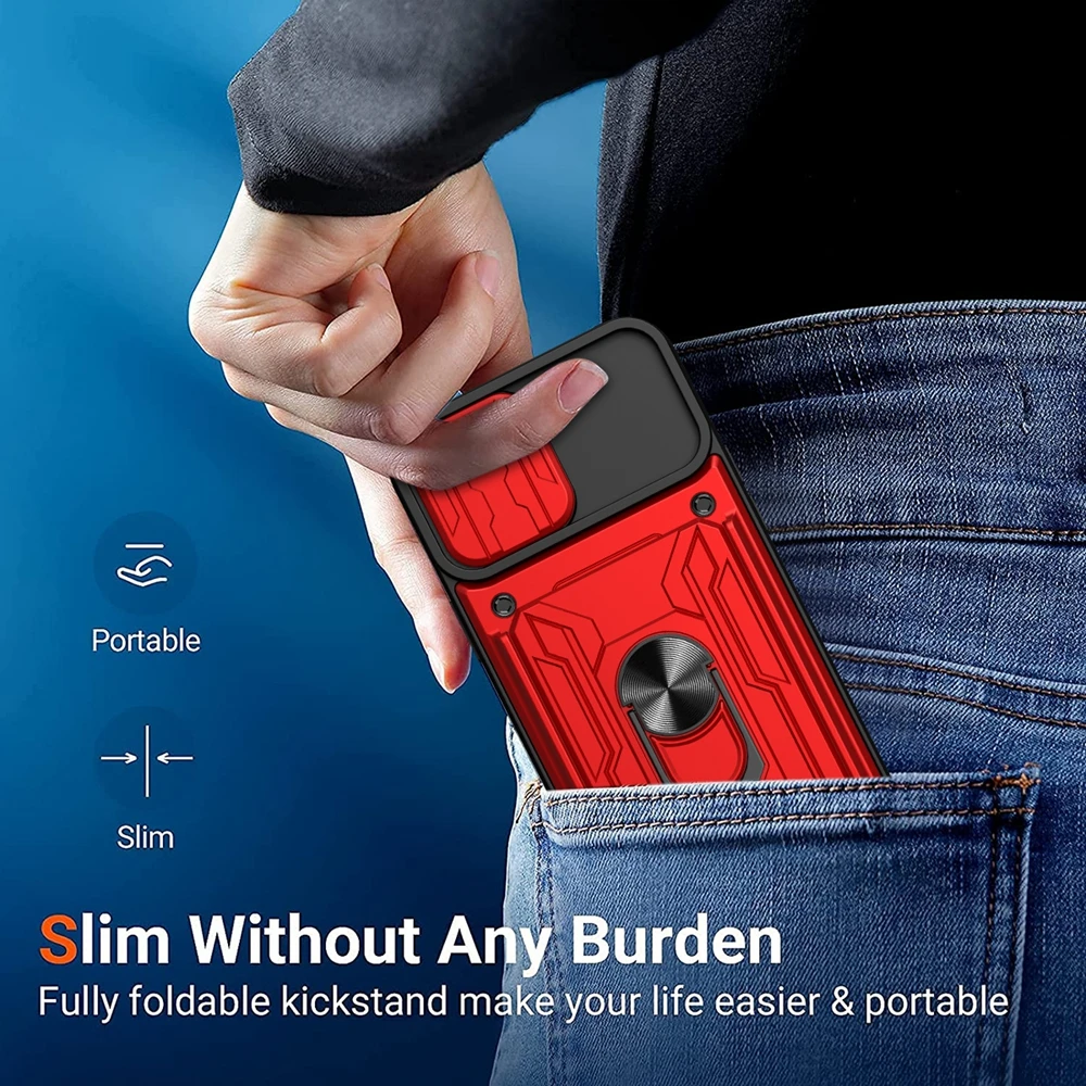 Shockproof Armor Case for Samsung A51 A71 A12 A52 A72 A22 A32 A13 A53 Galaxy S20 FE S21 Plus S22 Card Holder Stand Cover