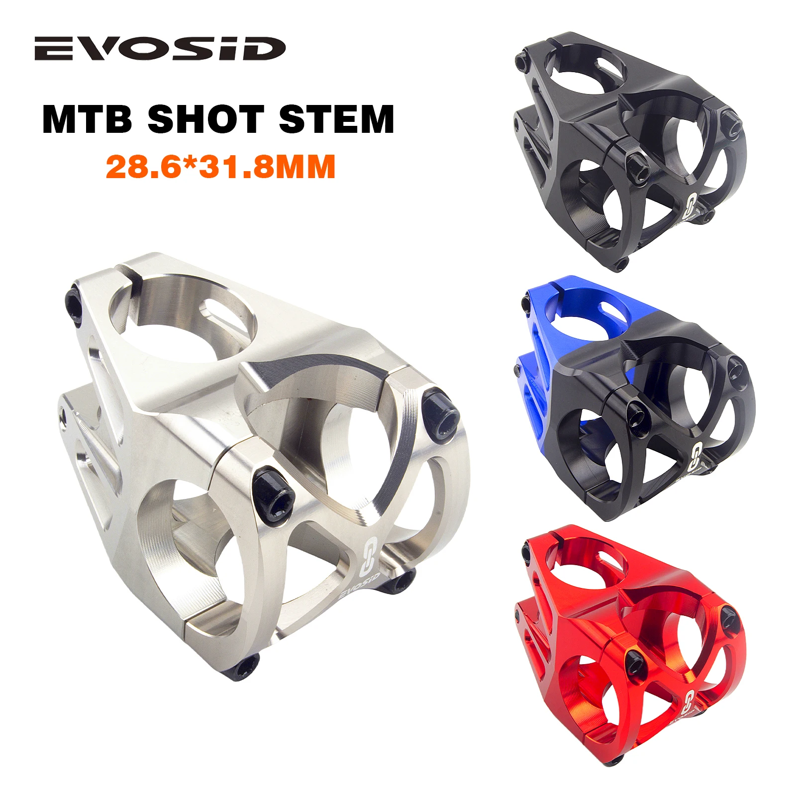 EVOSID Mountain Bicycle Stem 31.8mm Ultralight High-strength Short Handlebar FR AM DH Enduro MTB Handlebar Stem CNC Bike Parts