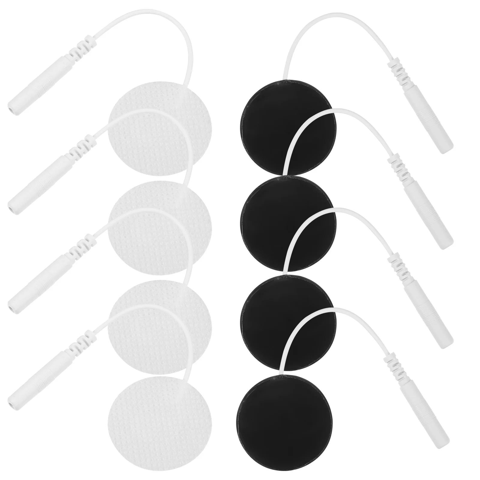 10Pcs Skin-Friendly Reusable Round Pads for Pulse Massager Machine Full Body Treatment Supplies