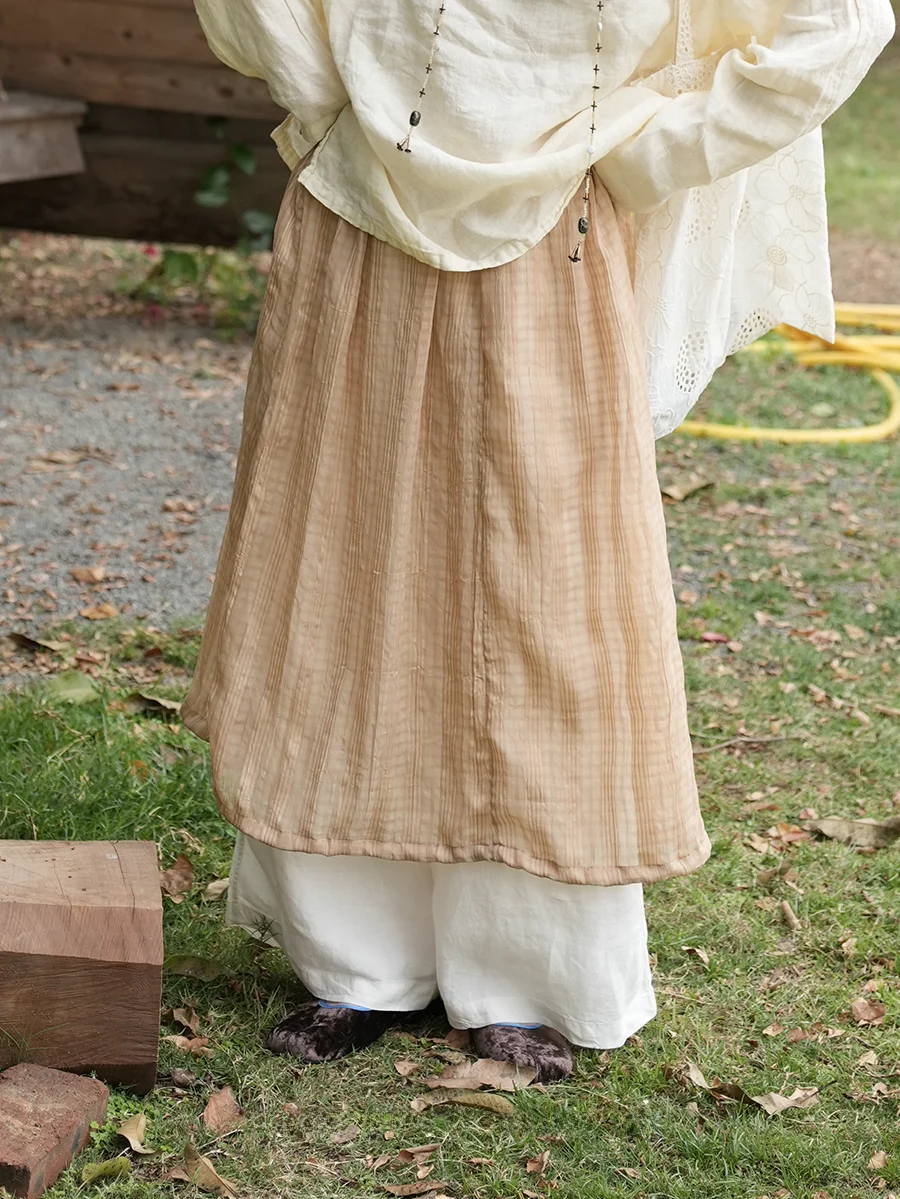 

Юбка-миди в клетку в художественном стиле, женская, с завышенной талией, А-силуэт, из полиэстера, весенняя коллекция