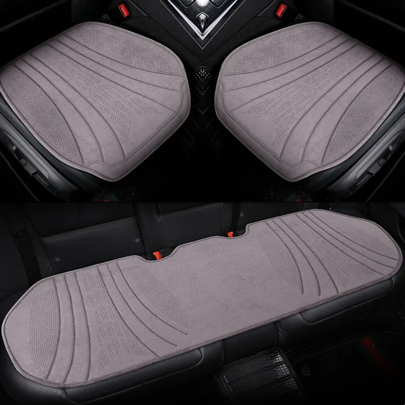 Soft Suede Car Seat Covers Breathable Front/rear Seat Anti-slip Cushions Universal Size Car Interior Seat Protection Accessories