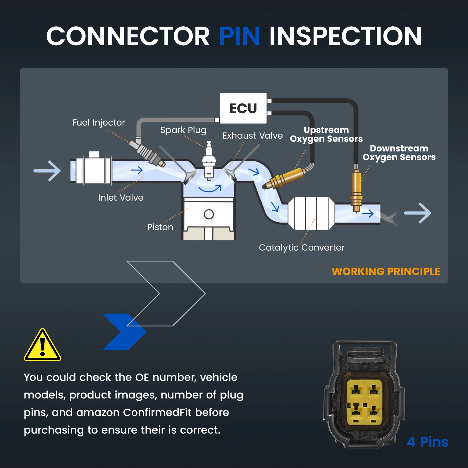 مستشعر الأوكسجين المنبع المصب O2، متوافق مع كرايسلر لدودج لسيارة جيب مرسيدس #5