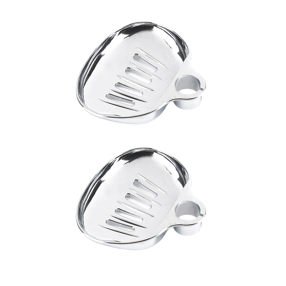 

2pcs Shower Rod Tray Premium Abs Hollow Drain Design Portable Holder For Bathroom Kitchen Bathtub Countertop Use Soap Storage