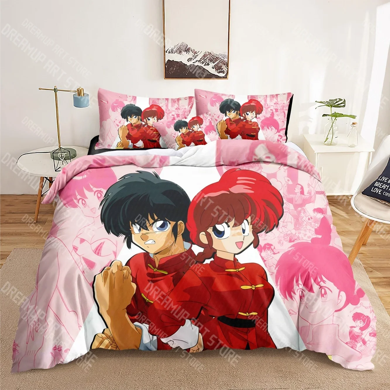 Аниме Ranma1 2, комплекты постельного белья с 3D принтом, пододеяльник для взрослых, детское постельное одеяло, подарок на день рождения, дропшиппинг Аниме Ranma1 2, комплекты постельного белья с 3D принтом, пододеяльник для взрослых, детское постельное одеяло, подарок на день рождения, дропшиппинг