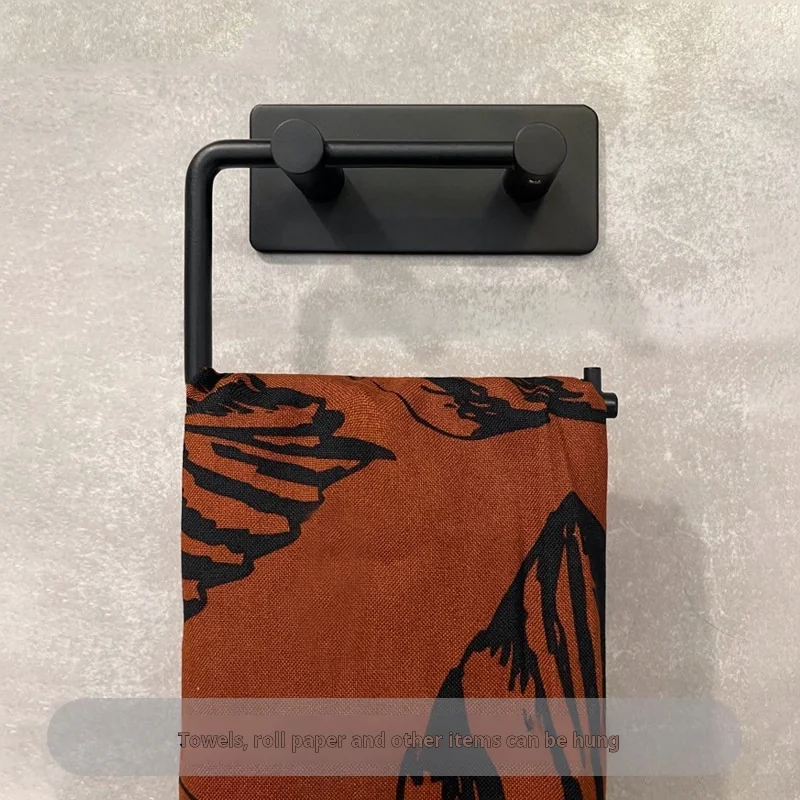 

Stainless Steel Toilet Paper Holder - No Drill Adhesive Wall Mounted Bathroom & Kitchen Roll Paper Dispenser