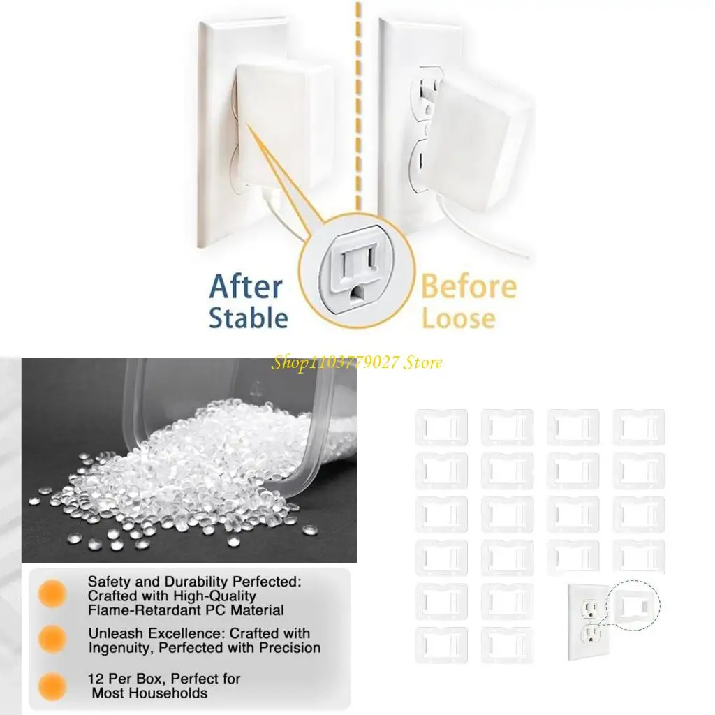 

C4DF 50Pcs Socket Stabilizers Inserts Secure Loose Outlets Plastic Easy to Use