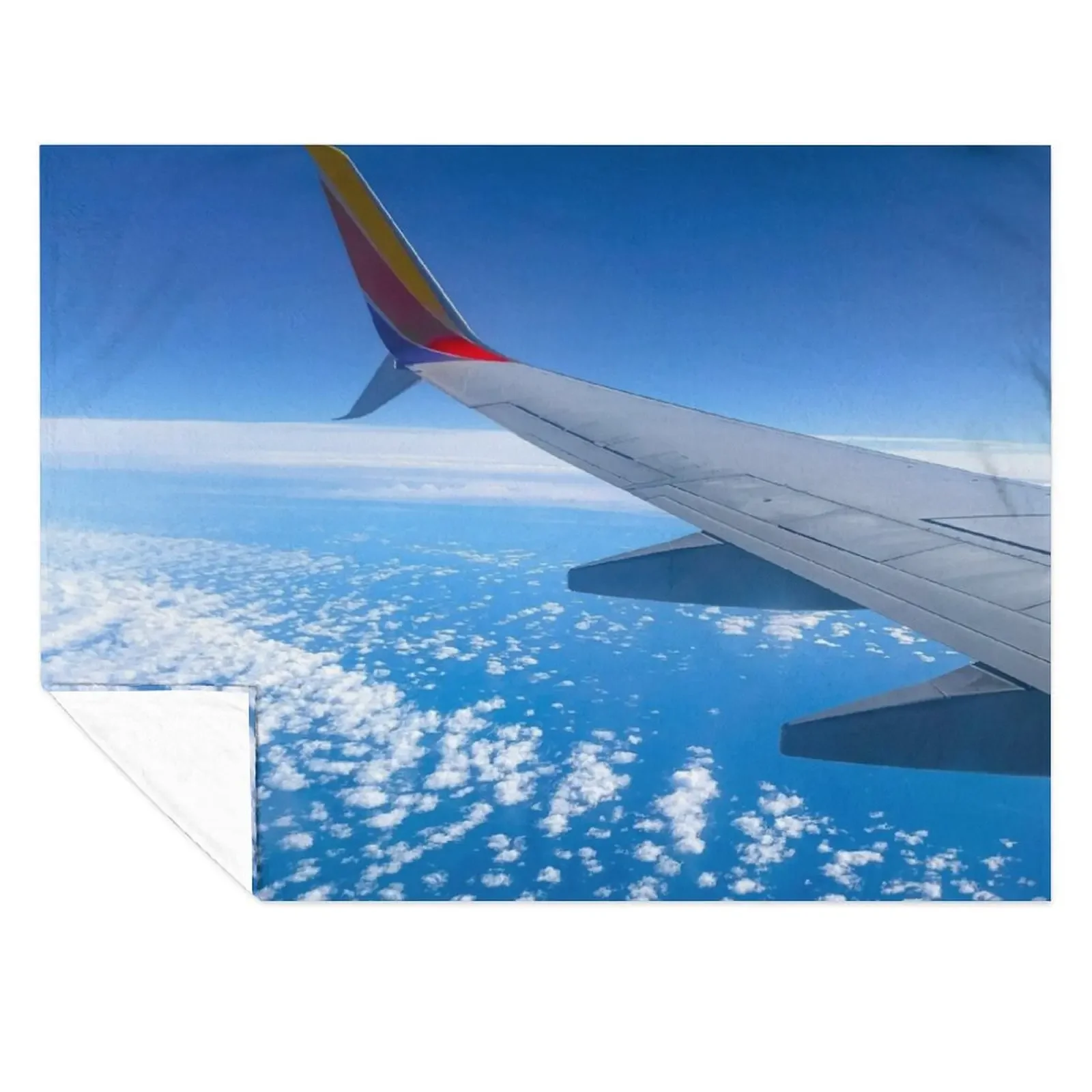 

Plane View of the Blue Sky Throw Blanket Furrys Cute blankets and throws Flannels Blankets
