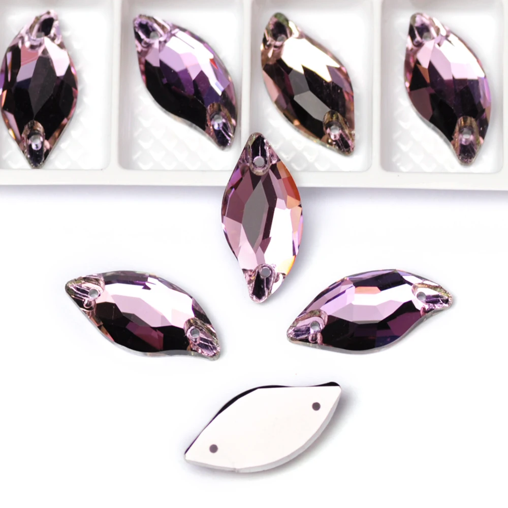 Vitrail Light K9 زجاج مخيط DIY أحجار الراين الكريستالية، خياطة على حجر الراين المسطح لأزياء DIY، إكسسوارات فستان الزفاف #4