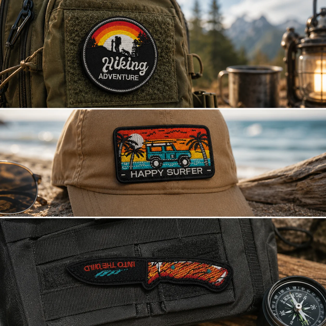 Outdoor-Abenteuer Bestickter Moral-Patch Wandern Camping Surfen Klettverschluss-Abzeichen für Rucksack Hut Jacke Weste – Detail 5