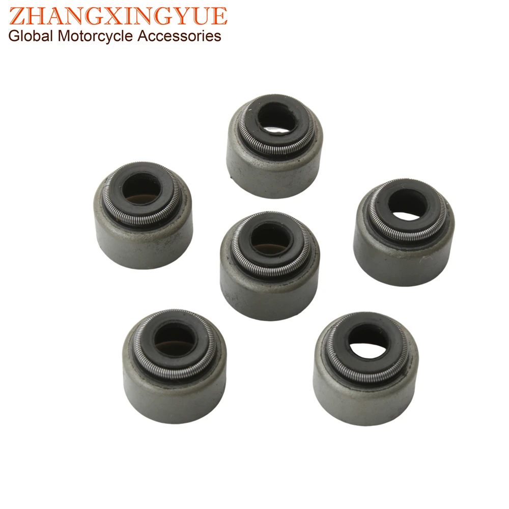 Juego de 6 sellos de válvula para Yamaha Riva180 Riva XC TW 200 XT225 TT R225 R230 XT250 SZR660 XT R 660 MT- 03 5H0-12119-00 4G01211900