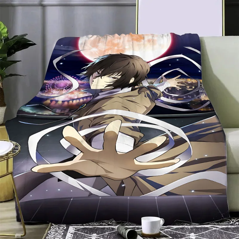 Anime Bungo Stray Dogs Printed Blanket Picnic Blankets Warm Blanket Soft and Comfortable Blanket Home Travel Birthday Gift