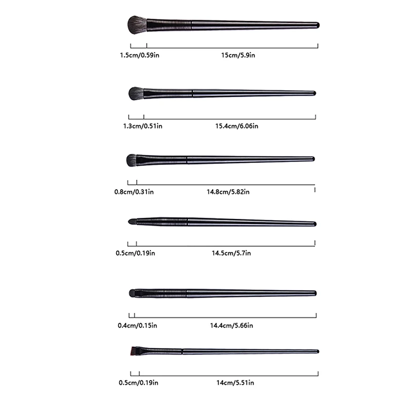 8/10 pièces contour doux fard à paupières Eyeliner brosse à sourcils yeux pinceaux de maquillage ensemble femmes professionnel beauté du visage outil cosmétique