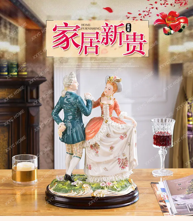

High-end artwork ceramic puppet character ornament fashion creative wedding gift