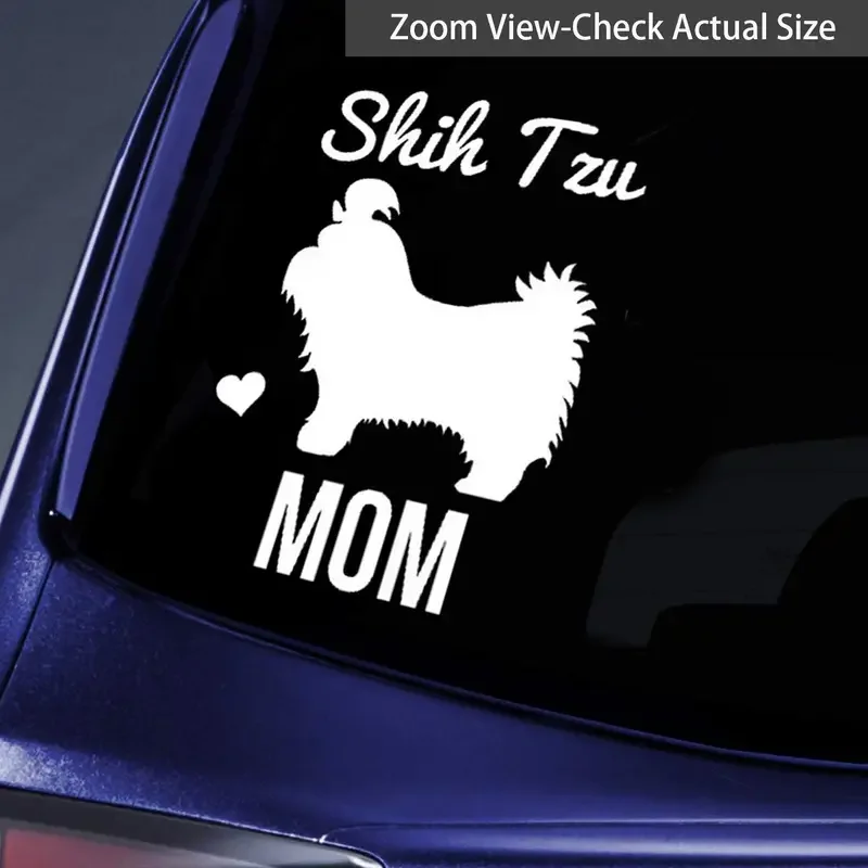 Cute Shih Tzu Dog Lover Car Stickers For Laptop Water Bottle Motorcycle Vehicle Paint Window Wall Cup Toolbox Guitar Scooter Dec