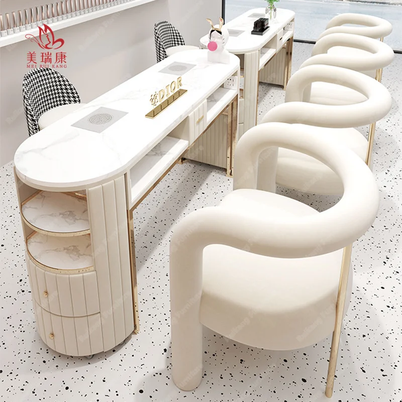 

Стол для ногтей Стол для маникюра для маникюрного салона Мебель для маникюра Tavolo Unghie Mesa De Дизайнерский стол с пылесборником