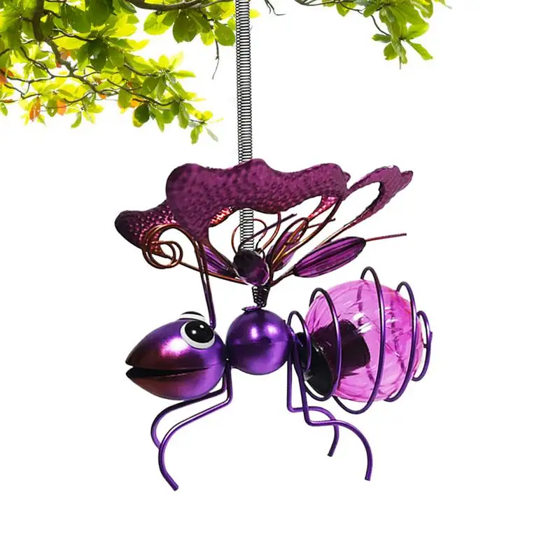 

Butterfly Solar Lights Flying Bee Statue Solar Dangling Lights Outdoor Decorative Butterfly Lamp Metal Yard Decorations For