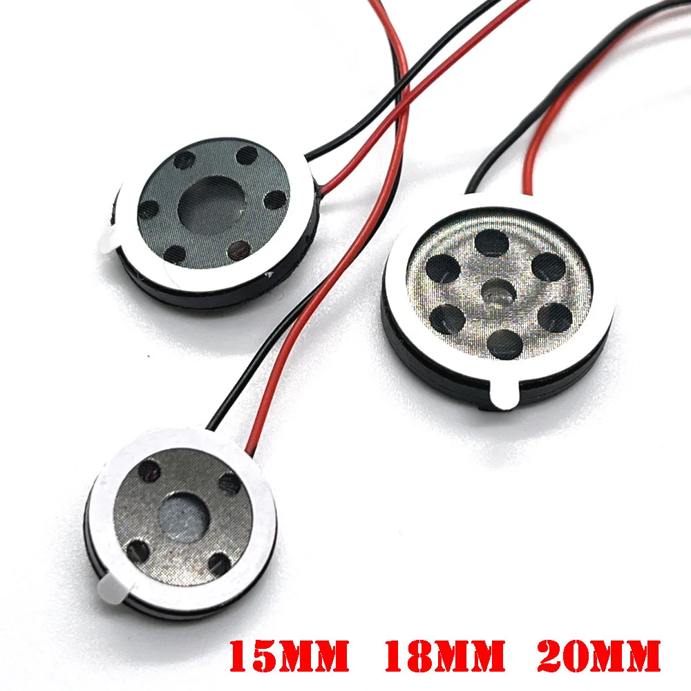 

Round 8 Ohm 1W Speaker 8ohm 15MM/18MM/20MM Loud Speakers Mobile Phone Small Loudspeaker Audio connector