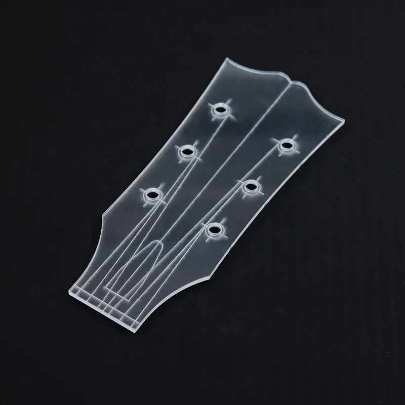 HUATOOL Transparente Acryl-Gitarrenkopf-Schablone, für E-Gitarre, Akustikgitarre, Ukulele, Gitarrenbauer, DIY-Werkzeug