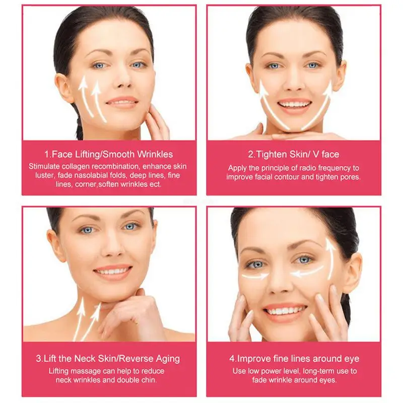 220V Frequenza RF Cura della pelle del viso Ringiovanimento Rimozione delle rughe Lifting Rafforzamento Macchina di bellezza per massaggio fisico del corpo facciale