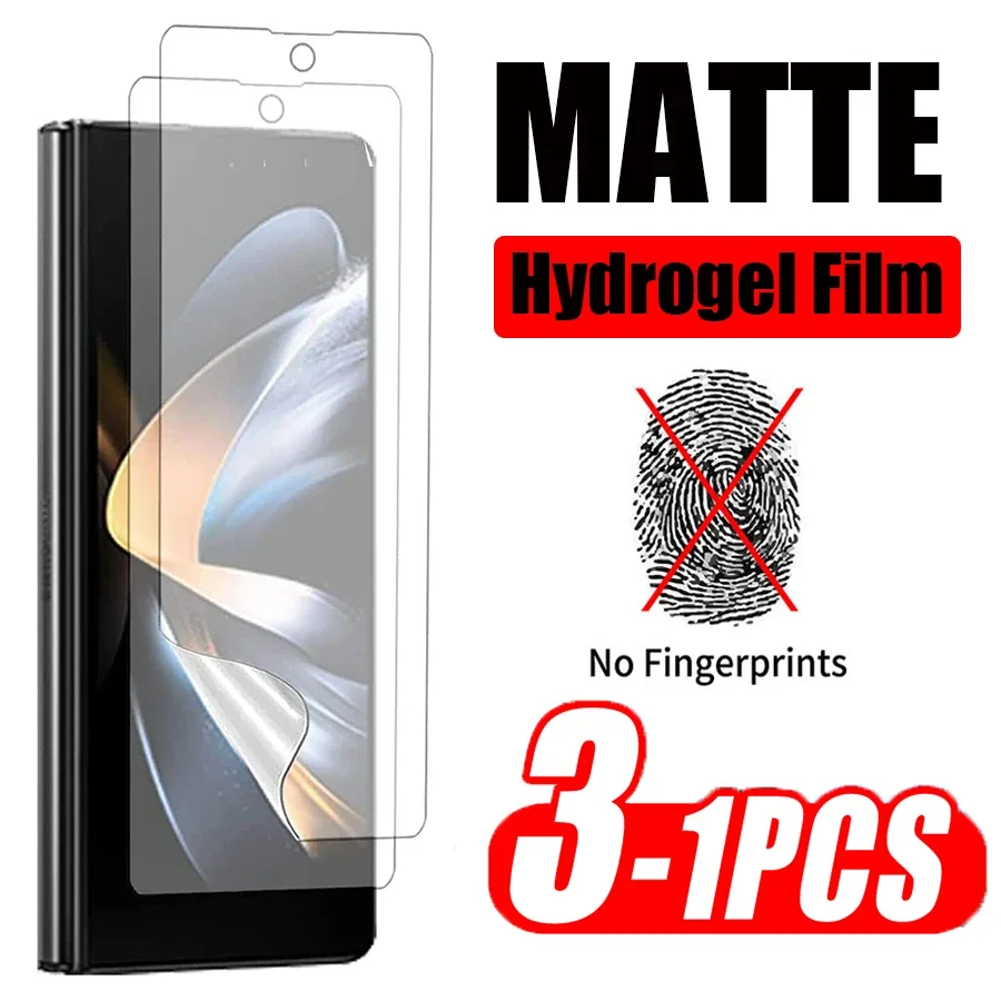 1-3Pcs For Samsung Galaxy Z Fold3 4 5G Outside Matte Hydrogel Film Samsung Galaxy Z Flip4 3 5G Frosted Screen Protector No Glass