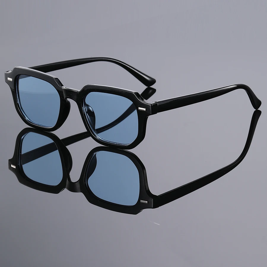 1Pc Herenmode Bril Nieuw Trendy Vierkant Frame Retro Klinknagel Y2K Muziekfestival Cool Street Style Decoratie Geschikt voor Dagelijks