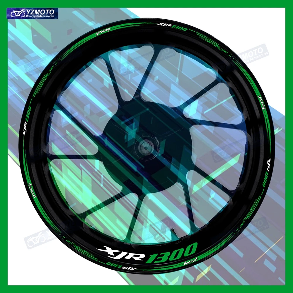 

For XJR1300 Motorcycle 17 Inch Front Rear Wheel Sticker Racing Decal Reflective Waterproof Decorative Hub Stripe Rim Stickers