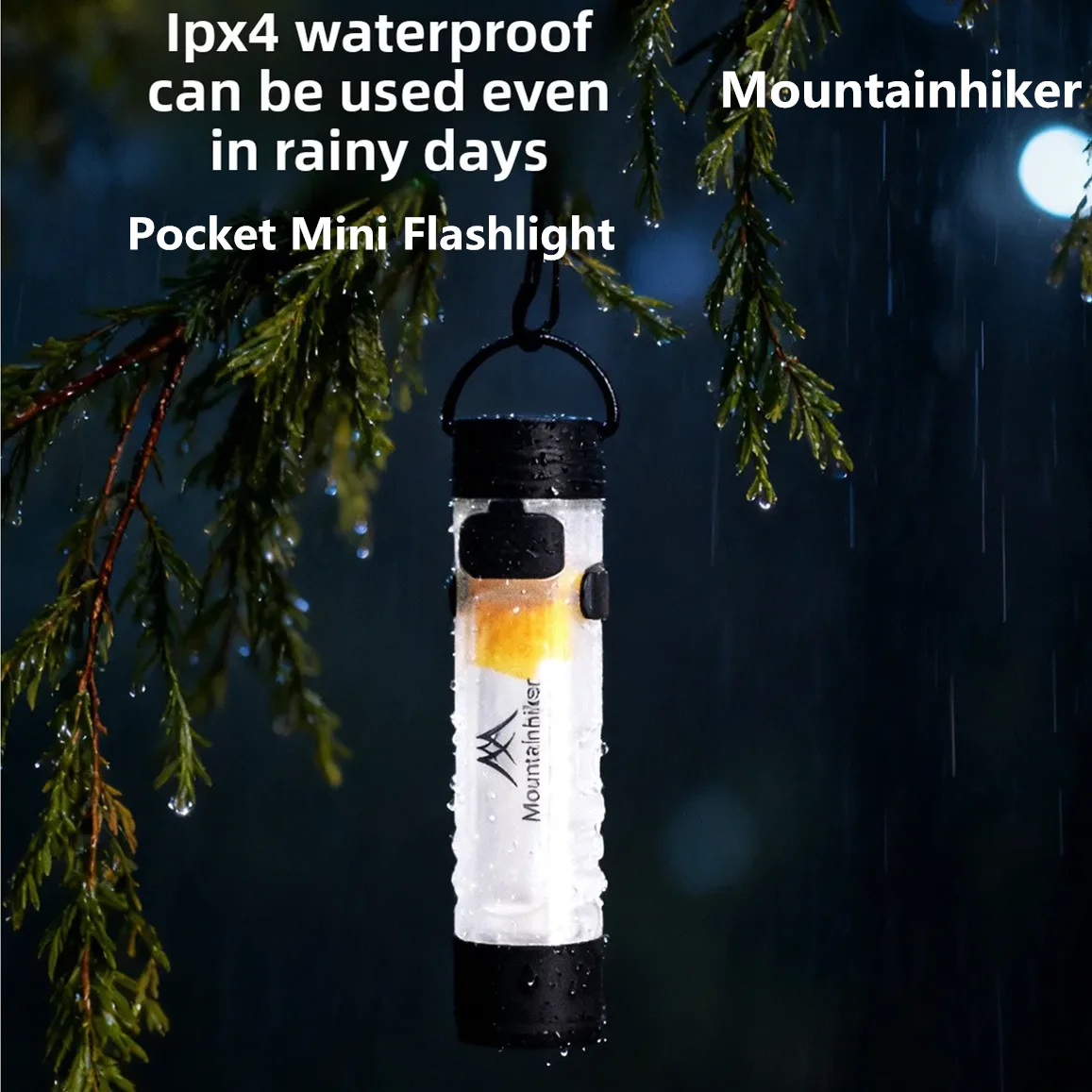 Mountainhiker مصباح جيب صغير مصباح يدوي في الهواء الطلق LED مفتاح كليب غطاء 5050 طويل التحمل USB قابلة للشحن التخييم في حالات الطوارئ ضوء درب #1