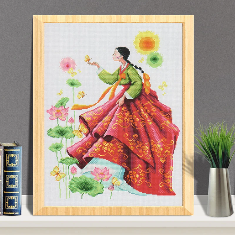 

G74 Stich Cross Stitch Kits Craft Packages Cotton Fabric Floss Counted New Designs Needlework Embroidery Cross-Stitching