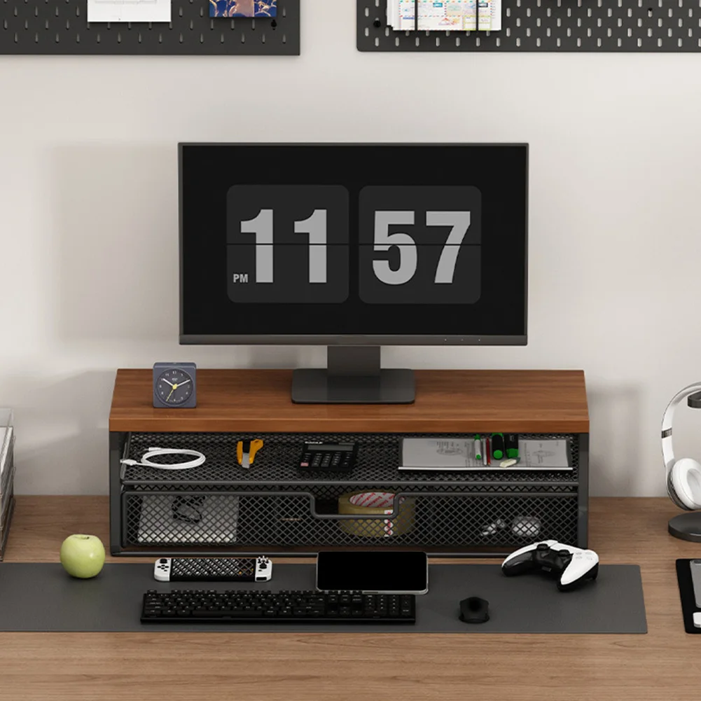 Computer Monitor Stand Riser with Drawer Computer Stand Office Organizer Office Desk Accessories for Office Supplies