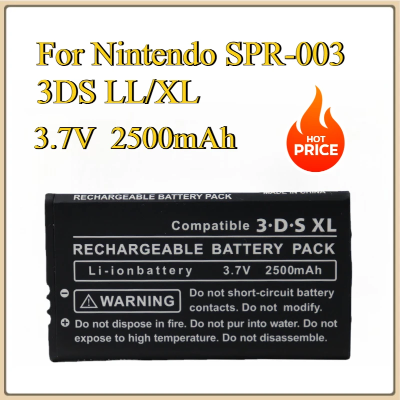

Replacement Battery 3.7V 2500mAh Rechargeable Lithium-ion Battery Pack for Nintendo SPR-003 3DS LL/XL