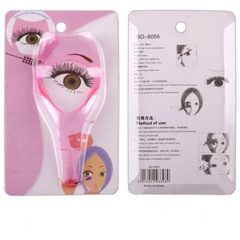 Strumento cosmetico Dropship 3 in 1 Pettine per ciglia Guida Carta Mascara Scudo Guardia Bigodino Applicatore