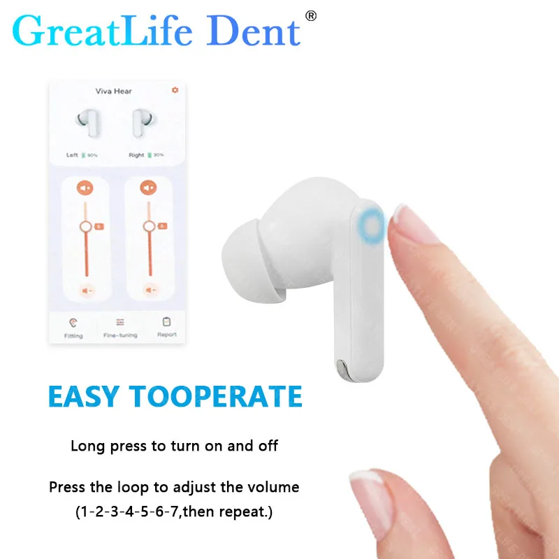 GreatLife Dent Rechargeable Hearing Aid Hearing Aid Mini Wireless Speaker Elderly Invisible Earphone_voghion.com