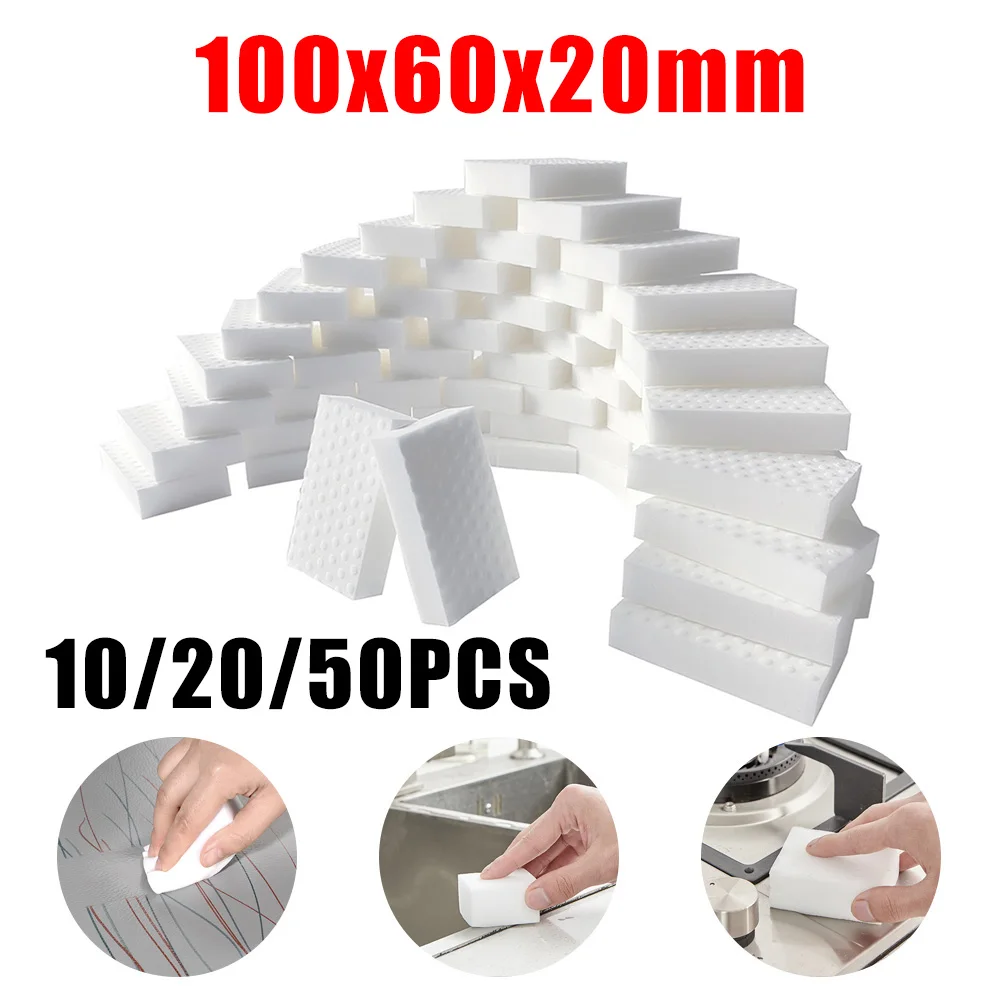 10/20/50 PCS Magic Compressed Sponge Eraser Cleaner Kitchen Accessory Tool Melamine Sponge Dish Washing Brush Cleaning