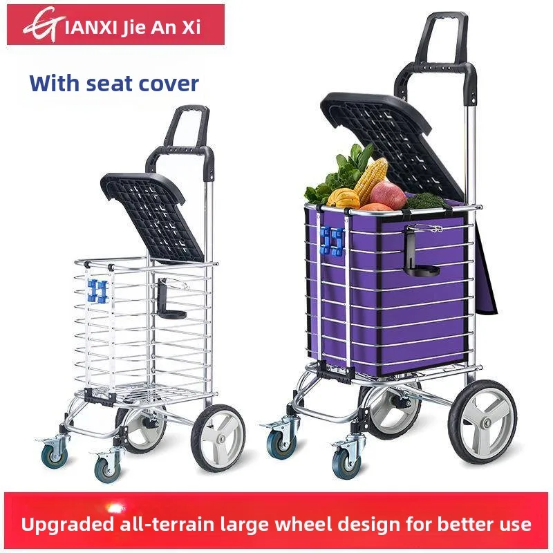 chariot-de-courses-portable-pour-usage-domestique-silencieux-avec-tige-de-traction-pour-l'achat-de-legumes-panier-empilable-remorque-a-traction-manuelle-pour-personnes-agees-rangement-multifonctionnel